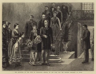 The Betrothal of the Duke of Connaught, Arrival of the Duke and the Princess Margaret at Dover